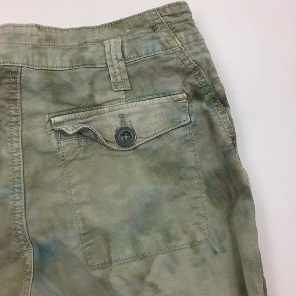ANTHROPOLOGIE Green Multi-Color Tie Dye The Wanderer Linen Blend Pants - Picture 11 of 12